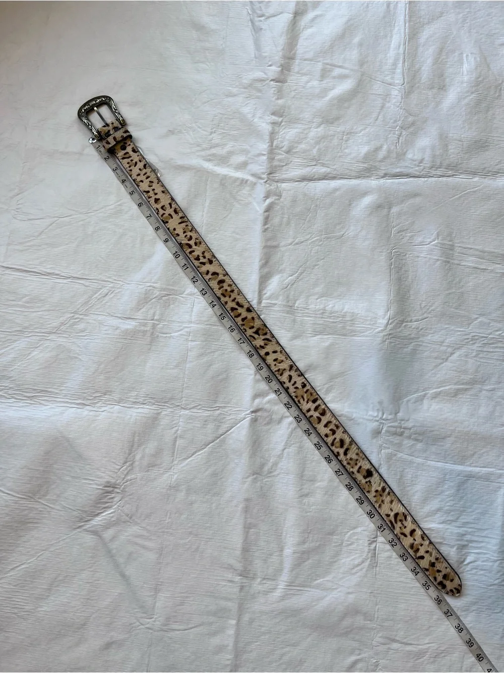 Angel Ranch Calf Hair Western Cheetah Belt - Picture 8 of 9